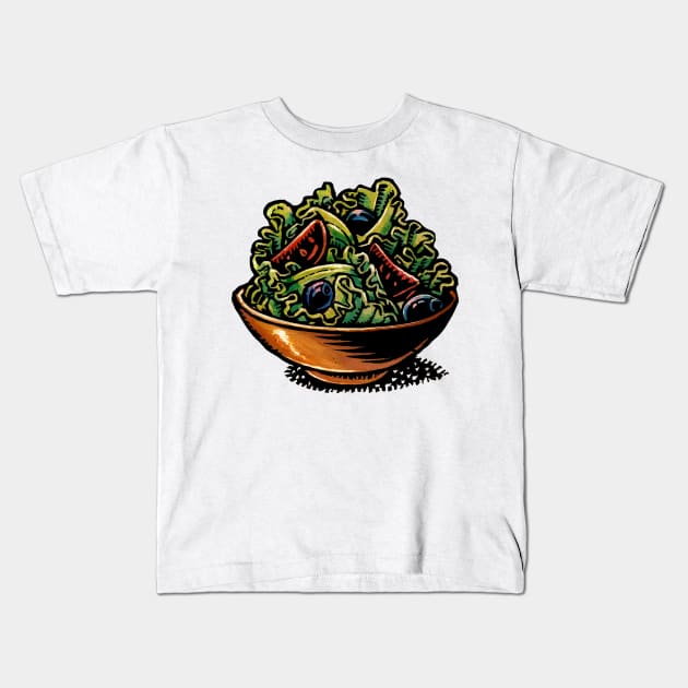 Green Salad! Kids T-Shirt by Lisa Haney